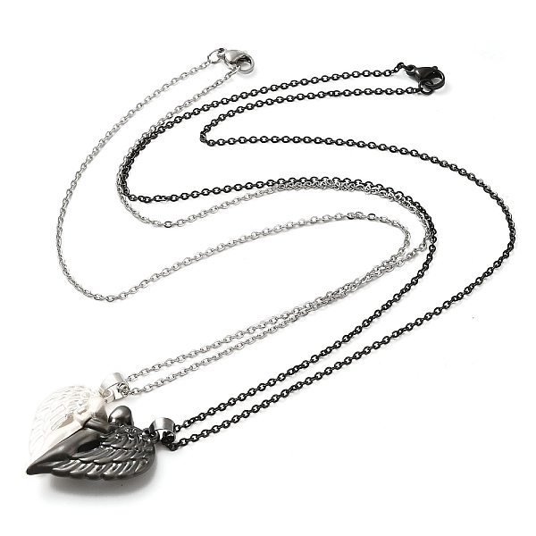 PandaHall 2Pcs 2 Color Alloy Magnetic Heart Pendant Necklaces Set, Matching Couple Necklaces for Valentine's Day , Black, 19.49''(49.5cm)...
PandaHall 2Pcs 2 Color Alloy Magnetic Heart Pendant Necklaces Set, Matching Couple Necklaces for Valentine's Day , Black, 19.49''(49.5cm)...