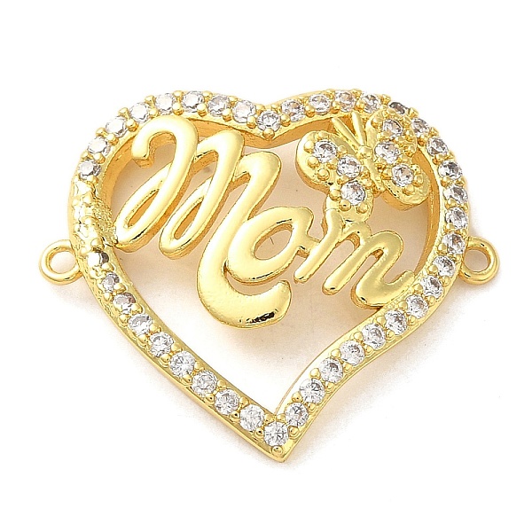 PandaHall Brass Micro Pave Clear Cubic Zirconia Mama Connector Charms, Mother's Day Word Links, Real 16K Gold Plated, Heart, 23.5x27x5mm...
PandaHall Brass Micro Pave Clear Cubic Zirconia Mama Connector Charms, Mother's Day Word Links, Real 16K Gold Plated, Heart, 23.5x27x5mm...