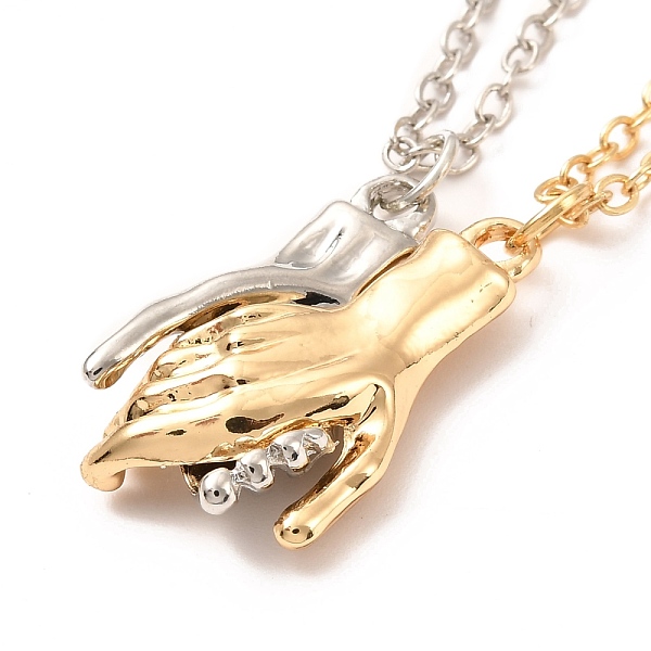 PandaHall Rack Plating Alloy Hand Pendant Necklaces Sets, Magnetic Couples Necklaces, with Brass Cable Chain, Platinum & Golden, 22.24 inch...
PandaHall Rack Plating Alloy Hand Pendant Necklaces Sets, Magnetic Couples Necklaces, with Brass Cable Chain, Platinum & Golden, 22.24 inch...