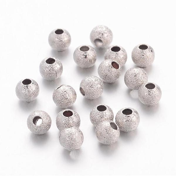 PandaHall Brass Textured Beads, Round, Nickel Color, Size: about 4mm in diameter, hole: 1mm Brass Round
PandaHall Brass Textured Beads, Round, Nickel Color, Size: about 4mm in diameter, hole: 1mm Brass Round