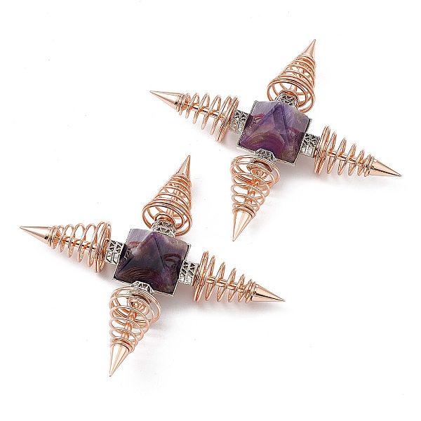 PandaHall Rose Gold Brass Spritual Energy Generator, with Natural Amethyst Pyramid and Conductive Coils, for Body Healing, Reiki Balancing...
PandaHall Rose Gold Brass Spritual Energy Generator, with Natural Amethyst Pyramid and Conductive Coils, for Body Healing, Reiki Balancing...