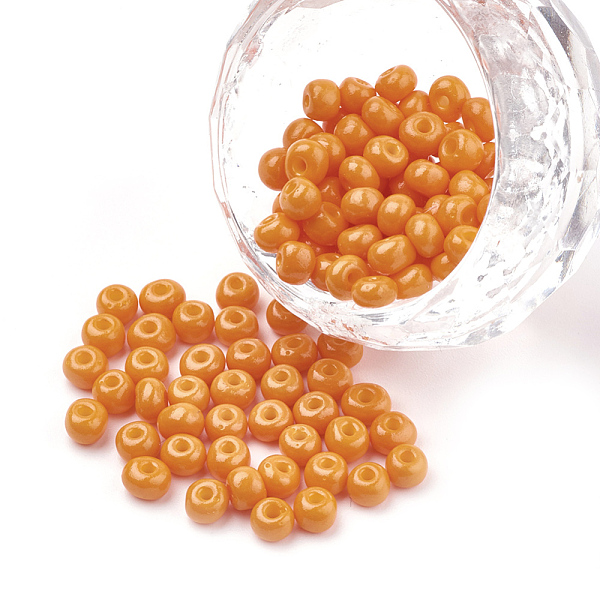 PandaHall 6/0 Baking Paint Glass Seed Beads, Round, Orange, 4~4.5x3mm, Hole: 1~1.2mm, about 4500pcs/bag, about 450g/bag Glass Orange
PandaHall 6/0 Baking Paint Glass Seed Beads, Round, Orange, 4~4.5x3mm, Hole: 1~1.2mm, about 4500pcs/bag, about 450g/bag Glass Orange