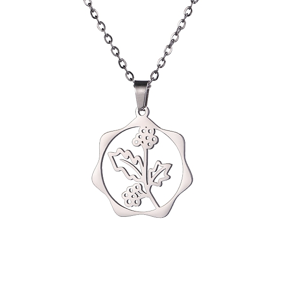 PandaHall Stainless Steel Pendant Necklaces, December Holly, 16.14~19.69 inch(41~50cm) Stainless Steel December Holly
PandaHall Stainless Steel Pendant Necklaces, December Holly, 16.14~19.69 inch(41~50cm) Stainless Steel December Holly