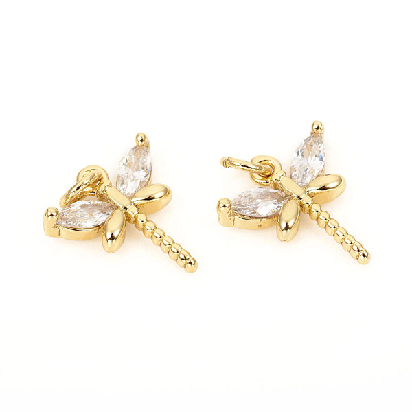PandaHall Brass Micro Pave Cubic Zirconia Charms, with Jump Rings, Dragonfly, Clear, Golden, 11.8x10.5x2.5mm, Jump Rings: 4x0.8mm, 2.5mm...
PandaHall Brass Micro Pave Cubic Zirconia Charms, with Jump Rings, Dragonfly, Clear, Golden, 11.8x10.5x2.5mm, Jump Rings: 4x0.8mm, 2.5mm...