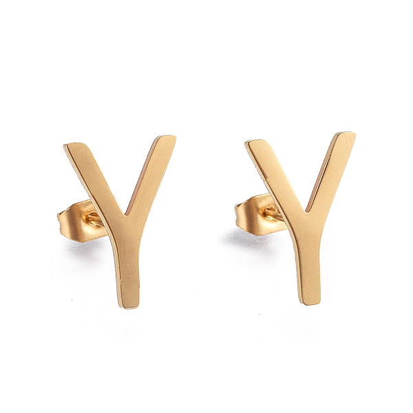 PandaHall (Jewelry Parties Factory Sale)304 Stainless Steel Stud Earrings, Hypoallergenic Earrings, Alphabet, Letter.Y, 14.6x10x1mm, Pin...
PandaHall (Jewelry Parties Factory Sale)304 Stainless Steel Stud Earrings, Hypoallergenic Earrings, Alphabet, Letter.Y, 14.6x10x1mm, Pin...