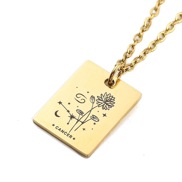 PandaHall Birthday Flower 304 Stainless Steel Pendant Nacklaces For Women, Cable Chain Necklaces, Real 18K Gold Plated, Cancer, 17.72 inch...
PandaHall Birthday Flower 304 Stainless Steel Pendant Nacklaces For Women, Cable Chain Necklaces, Real 18K Gold Plated, Cancer, 17.72 inch...