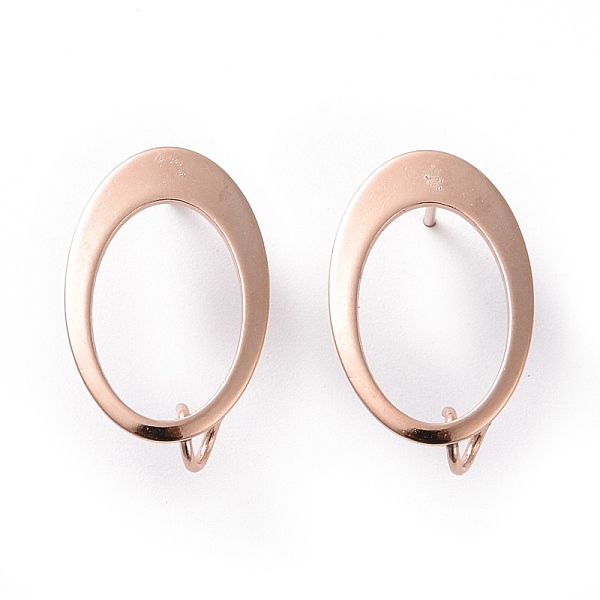 PandaHall 201 Stainless Steel Stud Earring Findings, with Vertical Loop and 316 Stainless Steel Pin, Oval, Real Rose Gold Plated, 19x12mm...
PandaHall 201 Stainless Steel Stud Earring Findings, with Vertical Loop and 316 Stainless Steel Pin, Oval, Real Rose Gold Plated, 19x12mm...