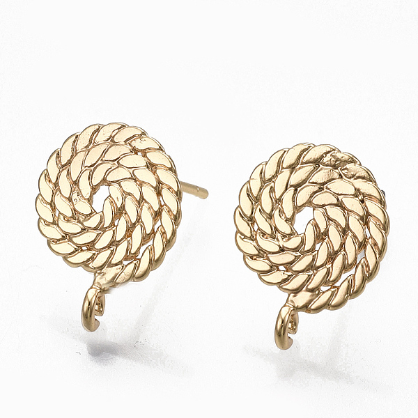 PandaHall Brass Stud Earring Findings, with Loop, Flat Round, Real 18K Gold Plated, 14.5x11.5mm, Hole: 1.4mm, Pin: 0.7mm Brass Flat Round
PandaHall Brass Stud Earring Findings, with Loop, Flat Round, Real 18K Gold Plated, 14.5x11.5mm, Hole: 1.4mm, Pin: 0.7mm Brass Flat Round
