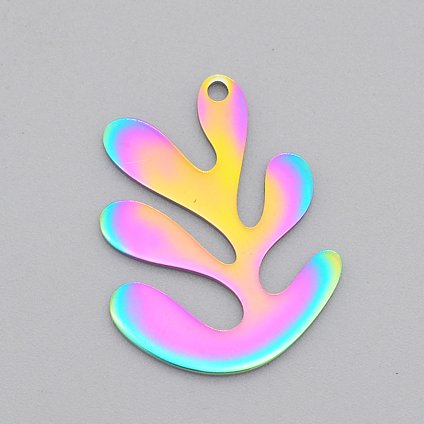 PandaHall Ion Plating(IP) 201 Stainless Steel Pendants, Laser Cut, Leaf, Rainbow Color, 25.5x20x1mm, Hole: 1.6mm 201 Stainless Steel Leaf
PandaHall Ion Plating(IP) 201 Stainless Steel Pendants, Laser Cut, Leaf, Rainbow Color, 25.5x20x1mm, Hole: 1.6mm 201 Stainless Steel Leaf