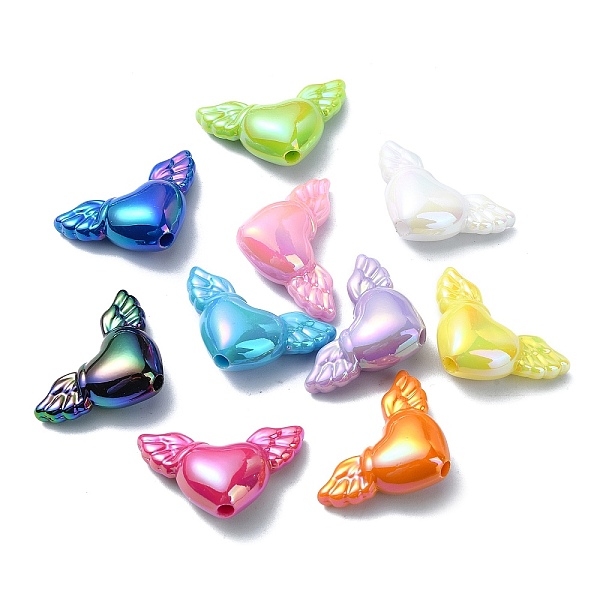 PandaHall Opaque Acrylic Beads, AB Color, Heart with Wing, Mixed Color, 18x29.5x10mm, Hole: 2.7mm Acrylic Heart Multicolor
PandaHall Opaque Acrylic Beads, AB Color, Heart with Wing, Mixed Color, 18x29.5x10mm, Hole: 2.7mm Acrylic Heart Multicolor