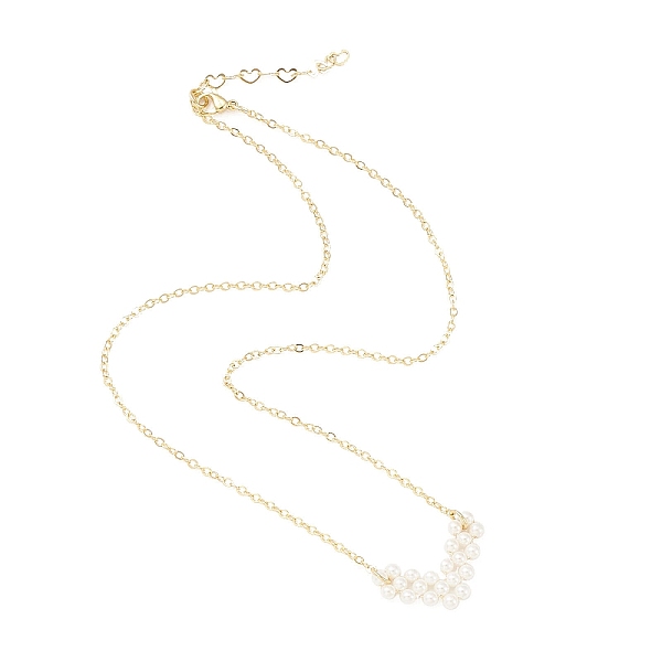 PandaHall Shell Pearl Heart Pendtant Necklace with Brass Chains, Golden, 16.54 inch(42cm) Shell
PandaHall Shell Pearl Heart Pendtant Necklace with Brass Chains, Golden, 16.54 inch(42cm) Shell