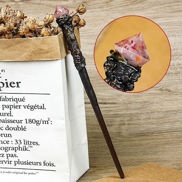 PandaHall Natural Rose Quartz Magic Wand, Cosplay Magic Wand, with Wood Wand, for Witches and Wizards, 320mm Rose Quartz
PandaHall Natural Rose Quartz Magic Wand, Cosplay Magic Wand, with Wood Wand, for Witches and Wizards, 320mm Rose Quartz