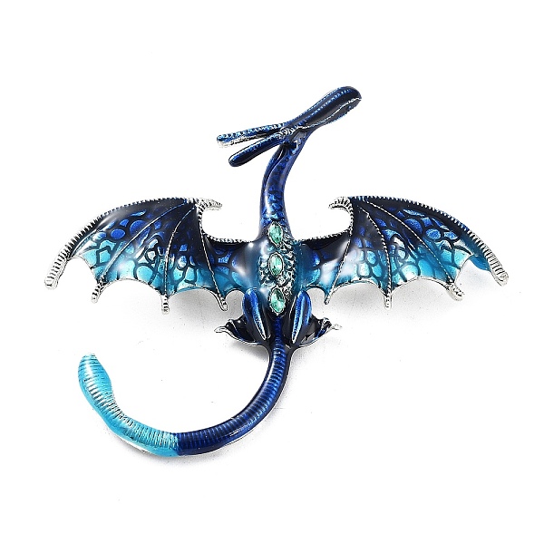 PandaHall Dragon Alloy Rhinestone Brooches, Enamel Pins, Antique Silver, Blue, 70x78x13mm Alloy+Enamel Dragon Blue
PandaHall Dragon Alloy Rhinestone Brooches, Enamel Pins, Antique Silver, Blue, 70x78x13mm Alloy+Enamel Dragon Blue