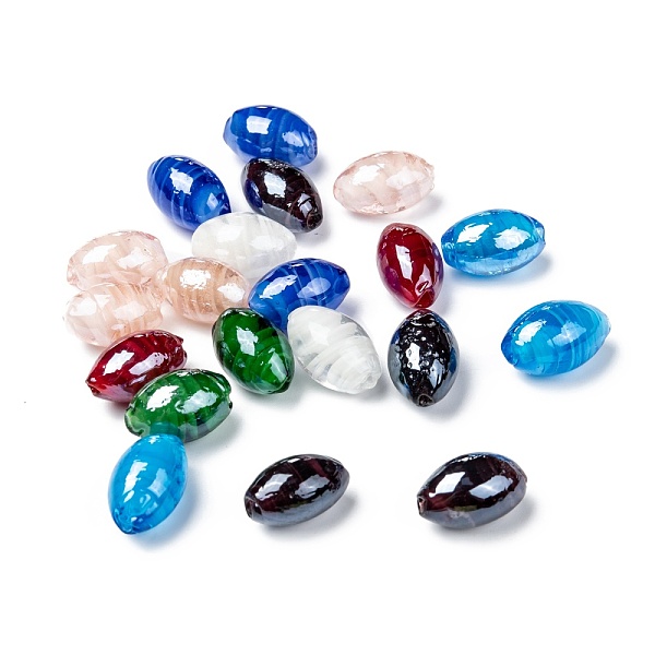 PandaHall Handmade Lampwork Beads, Pearlized, Oval, Mixed Color, 18x12x12mm Lampwork Oval Multicolor
PandaHall Handmade Lampwork Beads, Pearlized, Oval, Mixed Color, 18x12x12mm Lampwork Oval Multicolor