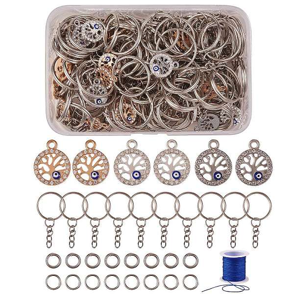 PandaHall DIY Keychain Making Kits, 60Pcs 3 Colors Flat Round with Tree of Life and Evil Eye Alloy Pendants, 200Pcs Iron Open Jump Rings and...
PandaHall DIY Keychain Making Kits, 60Pcs 3 Colors Flat Round with Tree of Life and Evil Eye Alloy Pendants, 200Pcs Iron Open Jump Rings and...