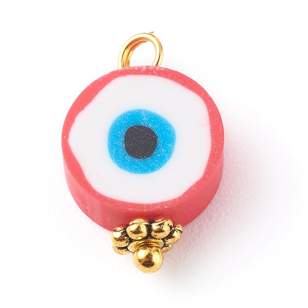PandaHall Polymer Clay Charms, with Brass Findings, Flat Round with Eye Pattern, Indian Red, 14x9x5mm, Hole: 1.8mm Polymer Clay Flat Round
PandaHall Polymer Clay Charms, with Brass Findings, Flat Round with Eye Pattern, Indian Red, 14x9x5mm, Hole: 1.8mm Polymer Clay Flat Round