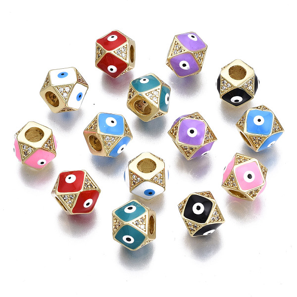 PandaHall Brass Micro Pave Clear Cubic Zirconia Beads, Real 16K Gold Plated, with Enamel, Nickel Free, Rhombus, Mixed Color, 11x11x8mm, Hole..., Multicolor
PandaHall Brass Micro Pave Clear Cubic Zirconia Beads, Real 16K Gold Plated, with Enamel, Nickel Free, Rhombus, Mixed Color, 11x11x8mm, Hole..., Multicolor
