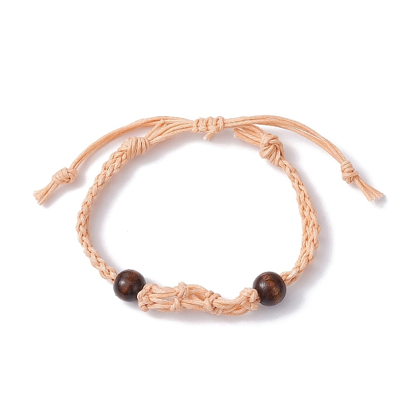 PandaHall Adjustable Braided Waxed Cotton Macrame Pouch Bracelet Making, Interchangeable Empty Stone Holder, with Wood Bead, PeachPuff, 1/4..., Brown
PandaHall Adjustable Braided Waxed Cotton Macrame Pouch Bracelet Making, Interchangeable Empty Stone Holder, with Wood Bead, PeachPuff, 1/4..., Brown