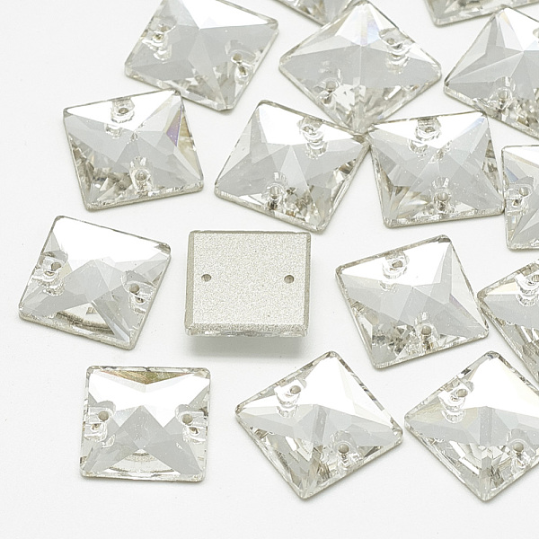 PandaHall Sew on Rhinestone, K9 Glass Rhinestone, Two Holes, Garments Accessories, Random Color Back Plated, Faceted, Square, Crystal..., Clear
PandaHall Sew on Rhinestone, K9 Glass Rhinestone, Two Holes, Garments Accessories, Random Color Back Plated, Faceted, Square, Crystal..., Clear