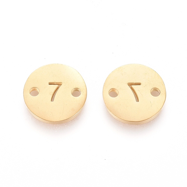 PandaHall Numbers 304 Stainless Steel Links, Ion Plating (IP), for Craft Jewelry Making, Flat Round, Golden, Num.7, 10x1mm, Hole: 1.4mm 304...
PandaHall Numbers 304 Stainless Steel Links, Ion Plating (IP), for Craft Jewelry Making, Flat Round, Golden, Num.7, 10x1mm, Hole: 1.4mm 304...