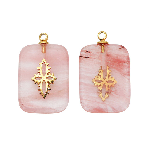 PandaHall Synthetic Watermelon Stone Glass Pendants, Rectangle Charms with Golden Tone Stainless Steel Flower Slice, 21.5x13mm, Hole: 1.5mm...
PandaHall Synthetic Watermelon Stone Glass Pendants, Rectangle Charms with Golden Tone Stainless Steel Flower Slice, 21.5x13mm, Hole: 1.5mm...