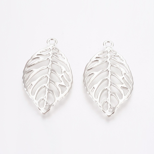PandaHall Alloy Pendants, Cadmium Free & Nickel Free & Lead Free, Leaf, Platinum Color, 49.5x27.5x2mm, Hole: 3.5mm Alloy Leaf
PandaHall Alloy Pendants, Cadmium Free & Nickel Free & Lead Free, Leaf, Platinum Color, 49.5x27.5x2mm, Hole: 3.5mm Alloy Leaf