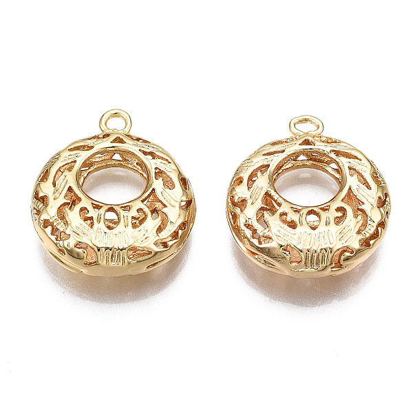 PandaHall Brass Pendants, Hollow, Nickel Free, Flat Round, Real 18K Gold Plated, 20x17x6mm, Hole: 1.2mm Brass Flat Round
PandaHall Brass Pendants, Hollow, Nickel Free, Flat Round, Real 18K Gold Plated, 20x17x6mm, Hole: 1.2mm Brass Flat Round