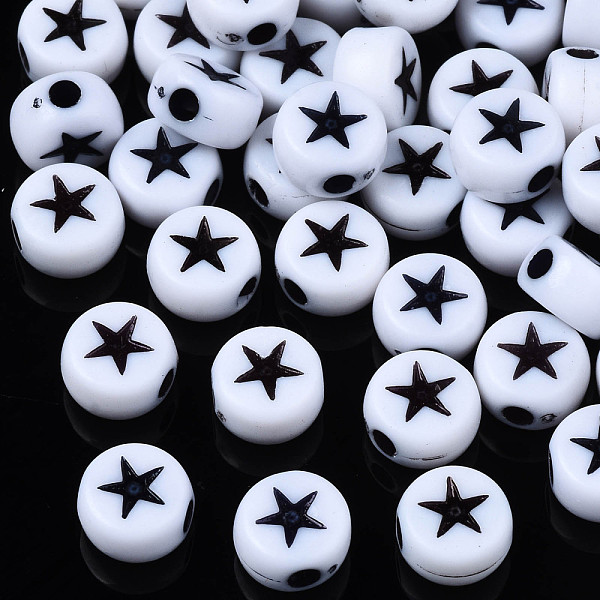 PandaHall Opaque Acrylic Beads, Flat Round with Star, White, 7x4mm, Hole: 1.8mm, about 3677pcs/500g Acrylic Flat Round White
PandaHall Opaque Acrylic Beads, Flat Round with Star, White, 7x4mm, Hole: 1.8mm, about 3677pcs/500g Acrylic Flat Round White