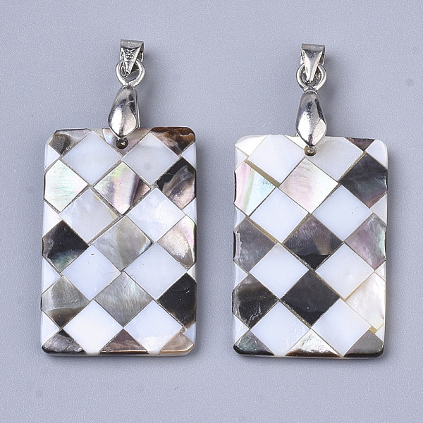 PandaHall Single-Sided Natural Black Lip Shell and White Shell Pendants, with Platinum Plated Random Brass Pendant Bails and Freshwater...
PandaHall Single-Sided Natural Black Lip Shell and White Shell Pendants, with Platinum Plated Random Brass Pendant Bails and Freshwater...