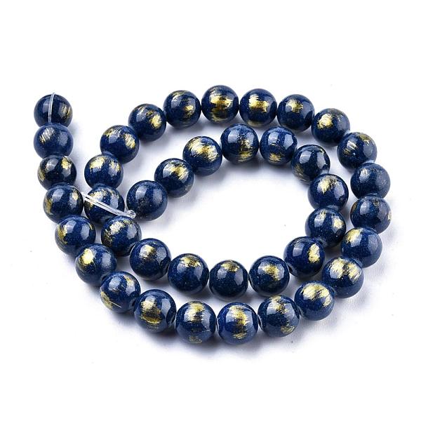 PandaHall Natural Jade Beads Strands, with Gold Foil, Dyed, Round, Medium Blue, 10mm, Hole: 1.4mm, about 39pcs/strand, 15.55 inch(39.5cm)...
PandaHall Natural Jade Beads Strands, with Gold Foil, Dyed, Round, Medium Blue, 10mm, Hole: 1.4mm, about 39pcs/strand, 15.55 inch(39.5cm)...