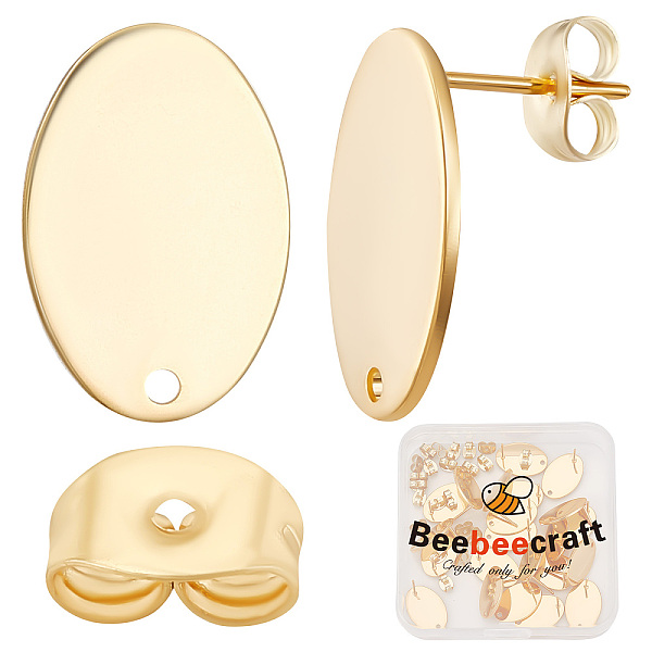 PandaHall Beebeecraft 1 Box 30Pcs Stud Earring Findings 24K Gold Plated Oval Stud Earring Stud with Hole and 30Pcs Ear Nuts for Mother's Day...
PandaHall Beebeecraft 1 Box 30Pcs Stud Earring Findings 24K Gold Plated Oval Stud Earring Stud with Hole and 30Pcs Ear Nuts for Mother's Day...