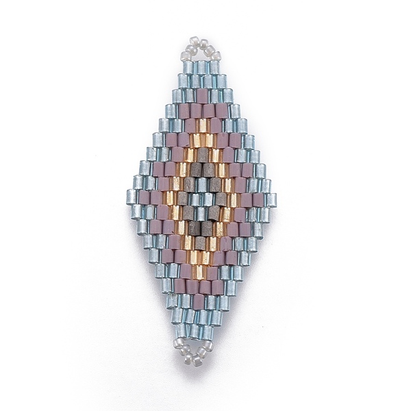 PandaHall MIYUKI & TOHO Handmade Japanese Seed Beads Links, Loom Pattern, Rhombus, Aqua, 43~44.1x19.4~20.2x1.6~1.8mm, Hole: 1.6~1.8mm Glass..., Cyan
PandaHall MIYUKI & TOHO Handmade Japanese Seed Beads Links, Loom Pattern, Rhombus, Aqua, 43~44.1x19.4~20.2x1.6~1.8mm, Hole: 1.6~1.8mm Glass..., Cyan
