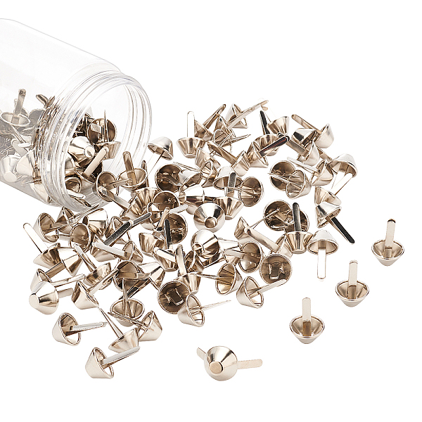 PandaHall Alloy Purse Handbag Feet Cone Studs, Spike Nailheads Brad, Lead Free & Cadmium Free, Platinum, 24mm, Head: 15x8.5mm, 120pcs/box...
PandaHall Alloy Purse Handbag Feet Cone Studs, Spike Nailheads Brad, Lead Free & Cadmium Free, Platinum, 24mm, Head: 15x8.5mm, 120pcs/box...