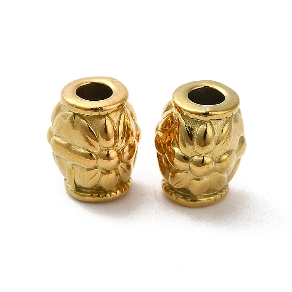 PandaHall 304 Stainless Steel Beads, Oval with Flower, Real 18K Gold Plated, 8x6.5mm, Hole: 2.5mm 304 Stainless Steel Oval
PandaHall 304 Stainless Steel Beads, Oval with Flower, Real 18K Gold Plated, 8x6.5mm, Hole: 2.5mm 304 Stainless Steel Oval
