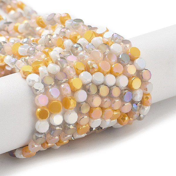 PandaHall Electroplate Glass Beads, Faceted, Flat Round, Colorful, 4x2.5mm, Hole: 0.9mm, about 100~104pcs/strand, 14.17''~14.96''(36~38cm)...
PandaHall Electroplate Glass Beads, Faceted, Flat Round, Colorful, 4x2.5mm, Hole: 0.9mm, about 100~104pcs/strand, 14.17''~14.96''(36~38cm)...