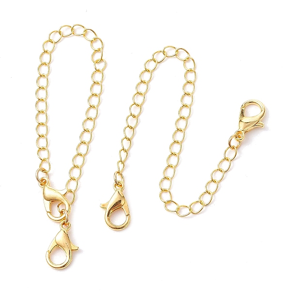 PandaHall 2Pcs Brass Curb Chains Extender, End Chains with Double Zinc Alloy Lobster Claw Clasps, Golden, 123~130mm Brass
PandaHall 2Pcs Brass Curb Chains Extender, End Chains with Double Zinc Alloy Lobster Claw Clasps, Golden, 123~130mm Brass