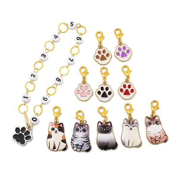 PandaHall SUNNYCLUE 11Pcs Stitch Markers Cat Crochet Markers Cute Paw Print Enamel Charms Gold Knitting Row Counter Chains Lobster Clasp...
PandaHall SUNNYCLUE 11Pcs Stitch Markers Cat Crochet Markers Cute Paw Print Enamel Charms Gold Knitting Row Counter Chains Lobster Clasp...