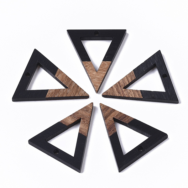 PandaHall Resin & Walnut Wood Pendants, Triangle, Black, 27.5x24x3.5mm, Hole: 1.8mm Resin+Wood Triangle Black
PandaHall Resin & Walnut Wood Pendants, Triangle, Black, 27.5x24x3.5mm, Hole: 1.8mm Resin+Wood Triangle Black