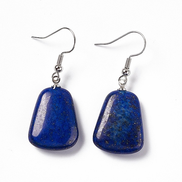 PandaHall Natural Lapis Lazuli Trapezoid Dangle Earrings, Platinum Brass Jewelry for Women, 41mm, Pin: 0.7mm Lapis Lazuli
PandaHall Natural Lapis Lazuli Trapezoid Dangle Earrings, Platinum Brass Jewelry for Women, 41mm, Pin: 0.7mm Lapis Lazuli