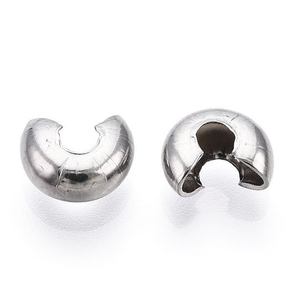 PandaHall 304 Stainless Steel Crimp Beads Covers, Stainless Steel Color, 8.2mm, Hole: 2.5mm 304 Stainless Steel
PandaHall 304 Stainless Steel Crimp Beads Covers, Stainless Steel Color, 8.2mm, Hole: 2.5mm 304 Stainless Steel