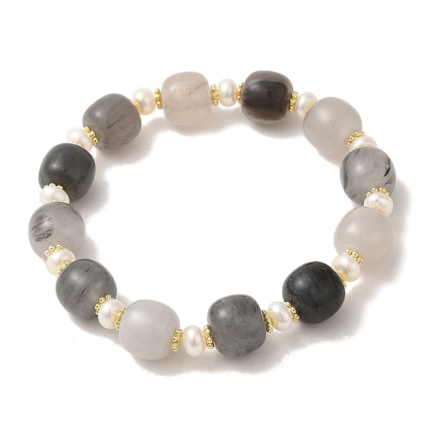 PandaHall Natural Pearl & Cloudy Quartz Stretch Bracelets, with Real 14K Gold Plated Brass Beads, Inner Diameter: 2-1/4 inch(5.6cm) Cloudy..., Gray
PandaHall Natural Pearl & Cloudy Quartz Stretch Bracelets, with Real 14K Gold Plated Brass Beads, Inner Diameter: 2-1/4 inch(5.6cm) Cloudy..., Gray