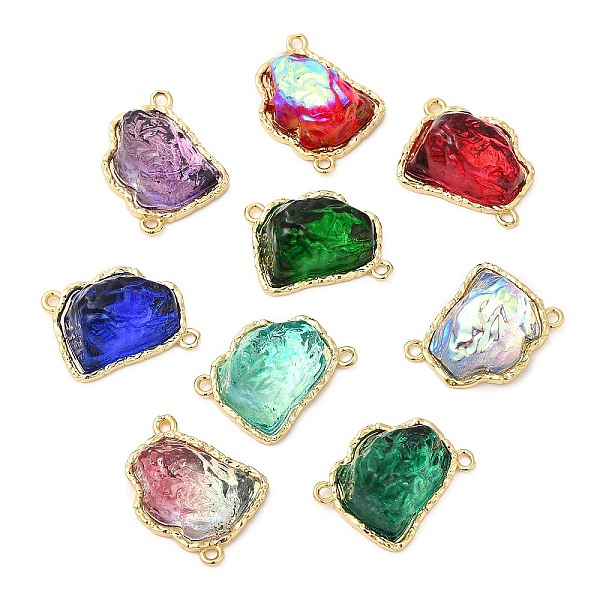 PandaHall Rack Plating Brass Connector Charms, Melting Iceberg Links with Glass, Long-Lasting Plated, Cadmium Free & Lead Free, Real 18K..., Multicolor
PandaHall Rack Plating Brass Connector Charms, Melting Iceberg Links with Glass, Long-Lasting Plated, Cadmium Free & Lead Free, Real 18K..., Multicolor
