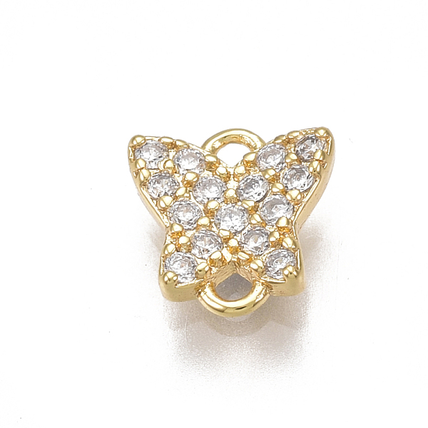 PandaHall Brass Micro Pave Cubic Zirconia Links, Nickel Free, Real 18K Gold Plated, Butterfly, Clear, 7x6.5x2mm, Hole: 1mm Brass+Cubic...
PandaHall Brass Micro Pave Cubic Zirconia Links, Nickel Free, Real 18K Gold Plated, Butterfly, Clear, 7x6.5x2mm, Hole: 1mm Brass+Cubic...