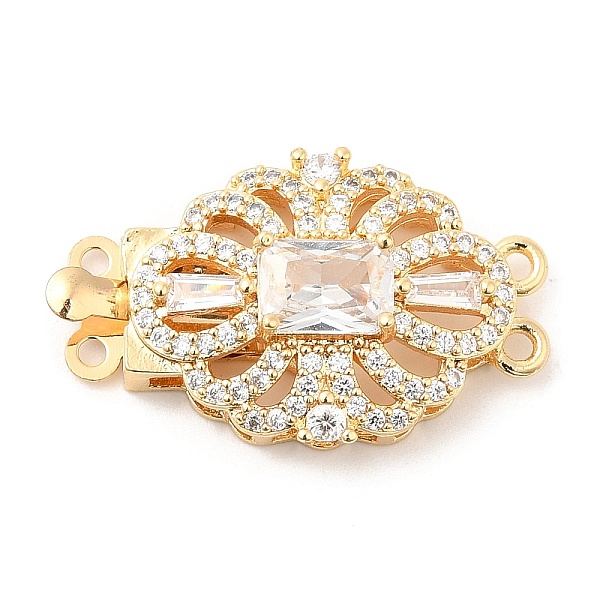 PandaHall Brass Micro Pave Clear Cubic Zirconia Box Clasps, 2-Strand, 4-Hole, with Clear Glass Rhinestone, Shell Shape, 16x27x7.5mm, Hole...
PandaHall Brass Micro Pave Clear Cubic Zirconia Box Clasps, 2-Strand, 4-Hole, with Clear Glass Rhinestone, Shell Shape, 16x27x7.5mm, Hole...