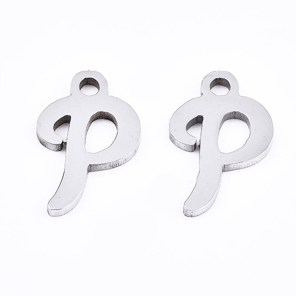 PandaHall 201 Stainless Steel Charms, Laser Cut, Alphabet, Stainless Steel Color, Letter.P, 12.5x8x1mm, Hole: 1.4mm Stainless Steel Letter P
PandaHall 201 Stainless Steel Charms, Laser Cut, Alphabet, Stainless Steel Color, Letter.P, 12.5x8x1mm, Hole: 1.4mm Stainless Steel Letter P