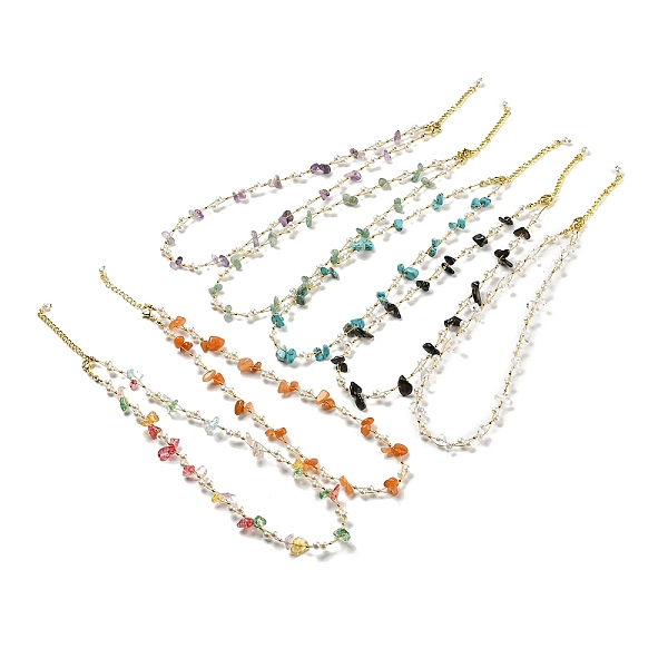 PandaHall Vacuum Plating Natural & Synthetic Mixed Gemstone Chips & Plastic Pearl Beaded Necklace, Golden 201 Stainless Steel Necklace...
PandaHall Vacuum Plating Natural & Synthetic Mixed Gemstone Chips & Plastic Pearl Beaded Necklace, Golden 201 Stainless Steel Necklace...