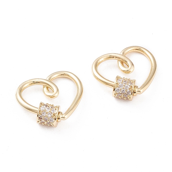 PandaHall Brass Micro Pave Clear Cubic Zirconia Screw Carabiner Lock Charms, for Necklaces Making, Long-Lasting Plated, Heart, Real 18K Gold...
PandaHall Brass Micro Pave Clear Cubic Zirconia Screw Carabiner Lock Charms, for Necklaces Making, Long-Lasting Plated, Heart, Real 18K Gold...