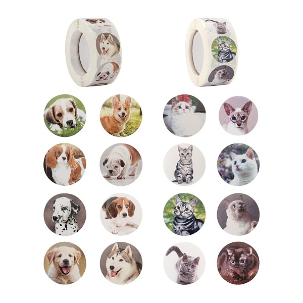 PandaHall 4 Rolls 2 Style Cat & Pet Dog Pattern Self-Adhesive Kraft Paper Stickers, Flat Round Adhesive Labels Roll Stickers, Gift Tag..., Multicolor
PandaHall 4 Rolls 2 Style Cat & Pet Dog Pattern Self-Adhesive Kraft Paper Stickers, Flat Round Adhesive Labels Roll Stickers, Gift Tag..., Multicolor