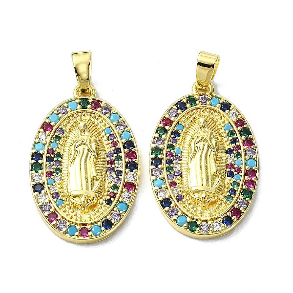 PandaHall Rack Plating Brass Micro Pave Cubic Zirconia Pendants, Real 18K Gold Plated, Long-Lasting Plated, Lead Free & Cadmium Free, Oval...
PandaHall Rack Plating Brass Micro Pave Cubic Zirconia Pendants, Real 18K Gold Plated, Long-Lasting Plated, Lead Free & Cadmium Free, Oval...