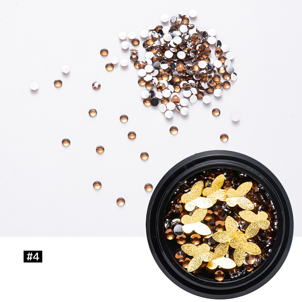 PandaHall Nail Art Decoration Accessories, with Resin Rhinestones and Brass Cabochons, Butterfly & Square & Half Round, Saddle Brown...
PandaHall Nail Art Decoration Accessories, with Resin Rhinestones and Brass Cabochons, Butterfly & Square & Half Round, Saddle Brown...